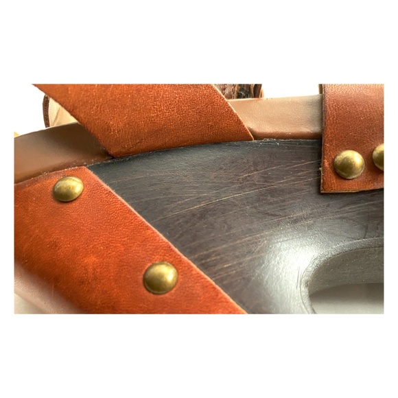 Guess Brown Leather Heeled Sandals - Picture 5 of 8